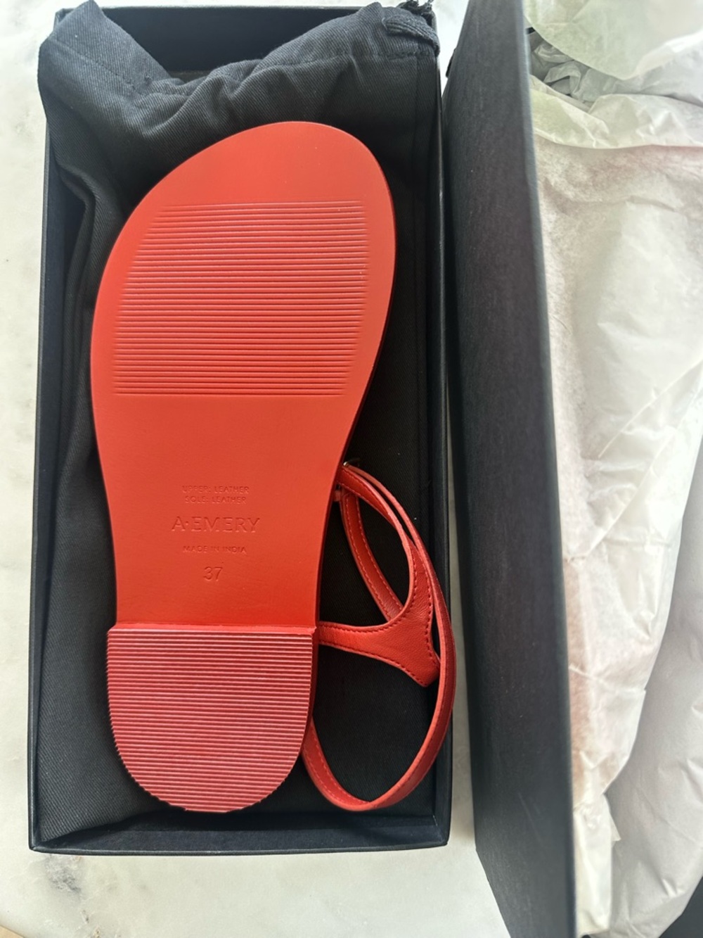 Women's Strappy Flat Sandals - Red - Picture 5 of 9